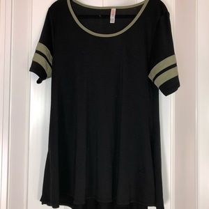 LULAROE Black and green T-Shirt